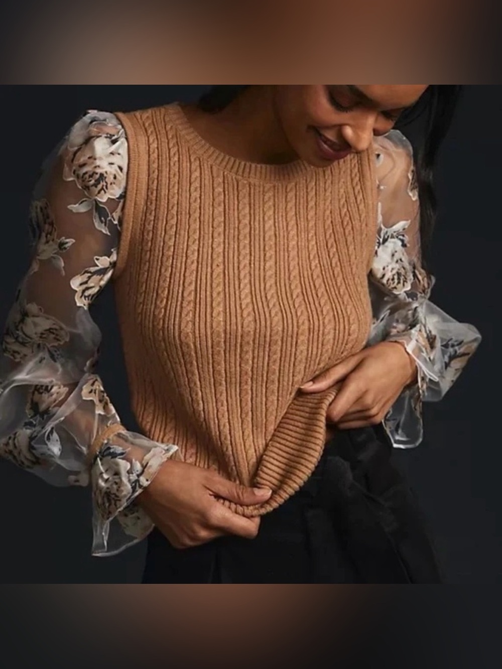 Maeve by Anthropologie Cable Knit Sweater Sz 3X